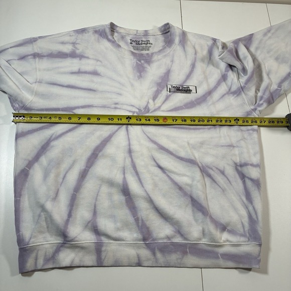Taylor Swift Midnights Lavender Spiral Tie Dye Crewneck Sweatshirt XL Swiftie - Picture 6 of 9